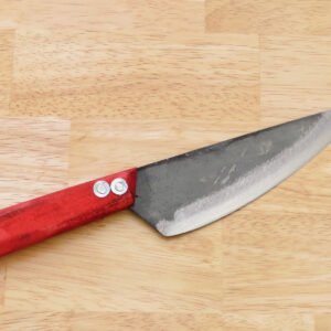 Crude - Asian Carbon Steel Boning Chef Kitchen Knife, Sharp, 6 Inch, Hand Made