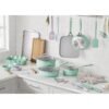 The Pioneer Woman Ceramic Nonstick Cookware and Bakeware Set, Sutton 34-Piece, Green