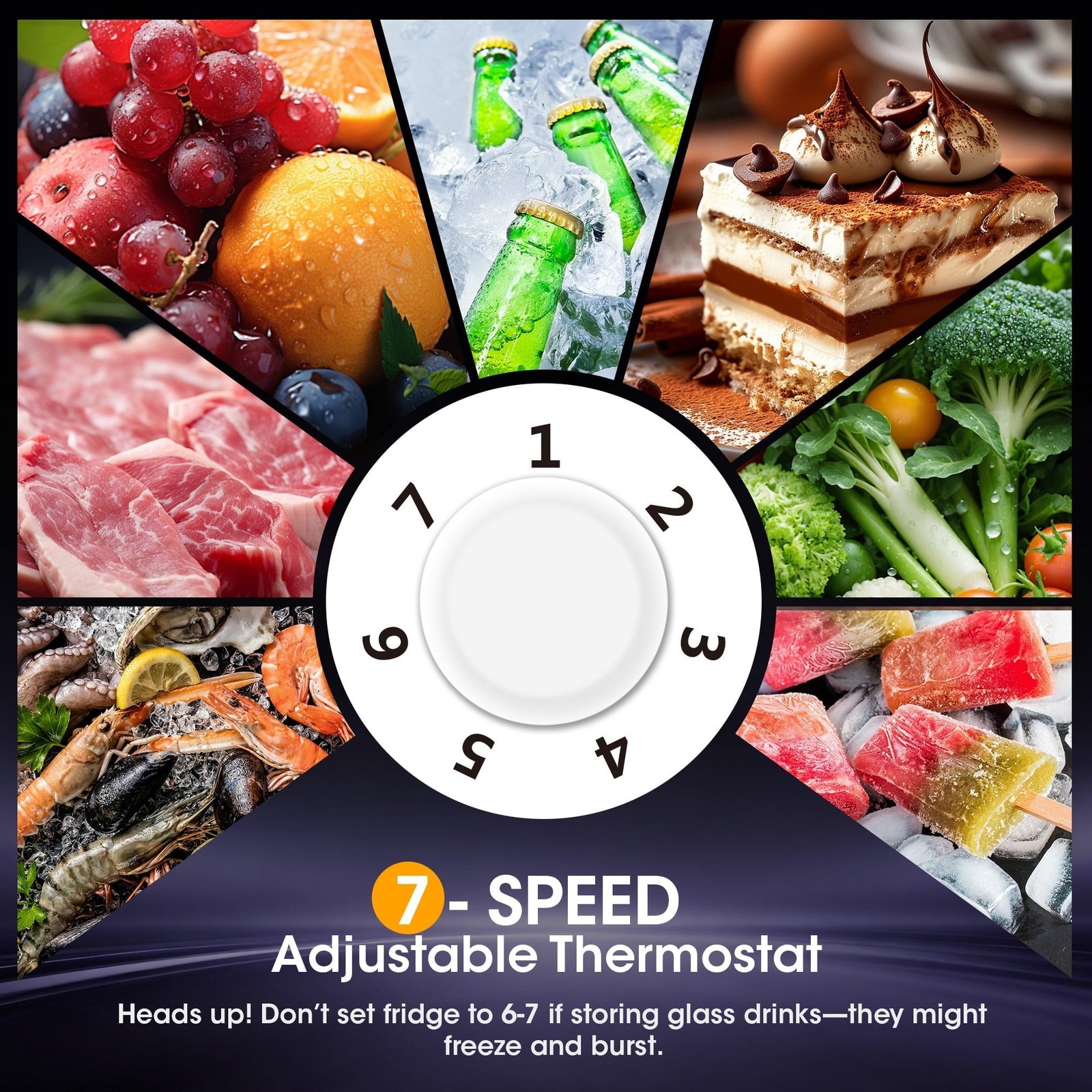 Manastin 4.5 Cu.ft Mini Refrigerator with Freezer,Small Refrigerator for Office,Kitchen,Dorm and Bedroom ,2 Doors Mini Fridge with Adjustable Shelves(Sliver)