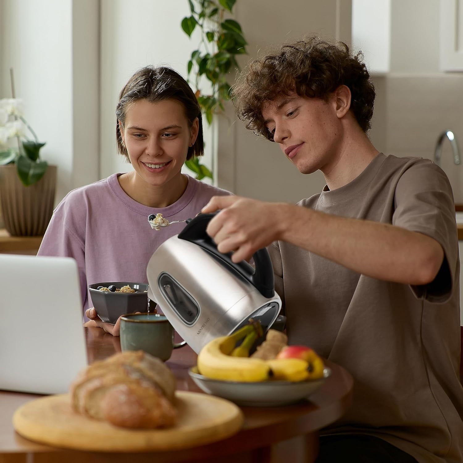 Mixpresso Stainless Steel Electric Kettle, Cordless Pot 1.7L Portable Electric Hot Water Kettle, 1500w Strong Fast Boiling Pot, Water Boiler, Electric Tea Kettle With Boil Dry Protection