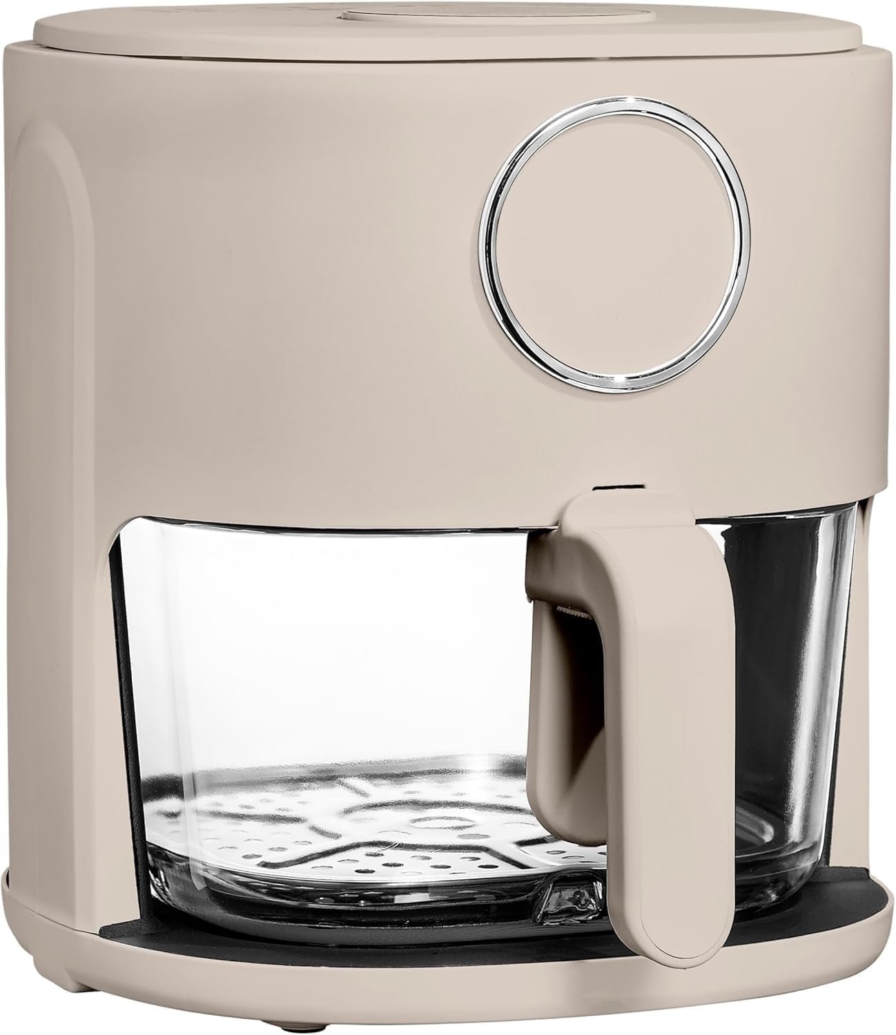 COOK WITH COLOR Air Fryer, 4Qt Glass Air Fryer, Stylish Kitchen Appliance, Sand