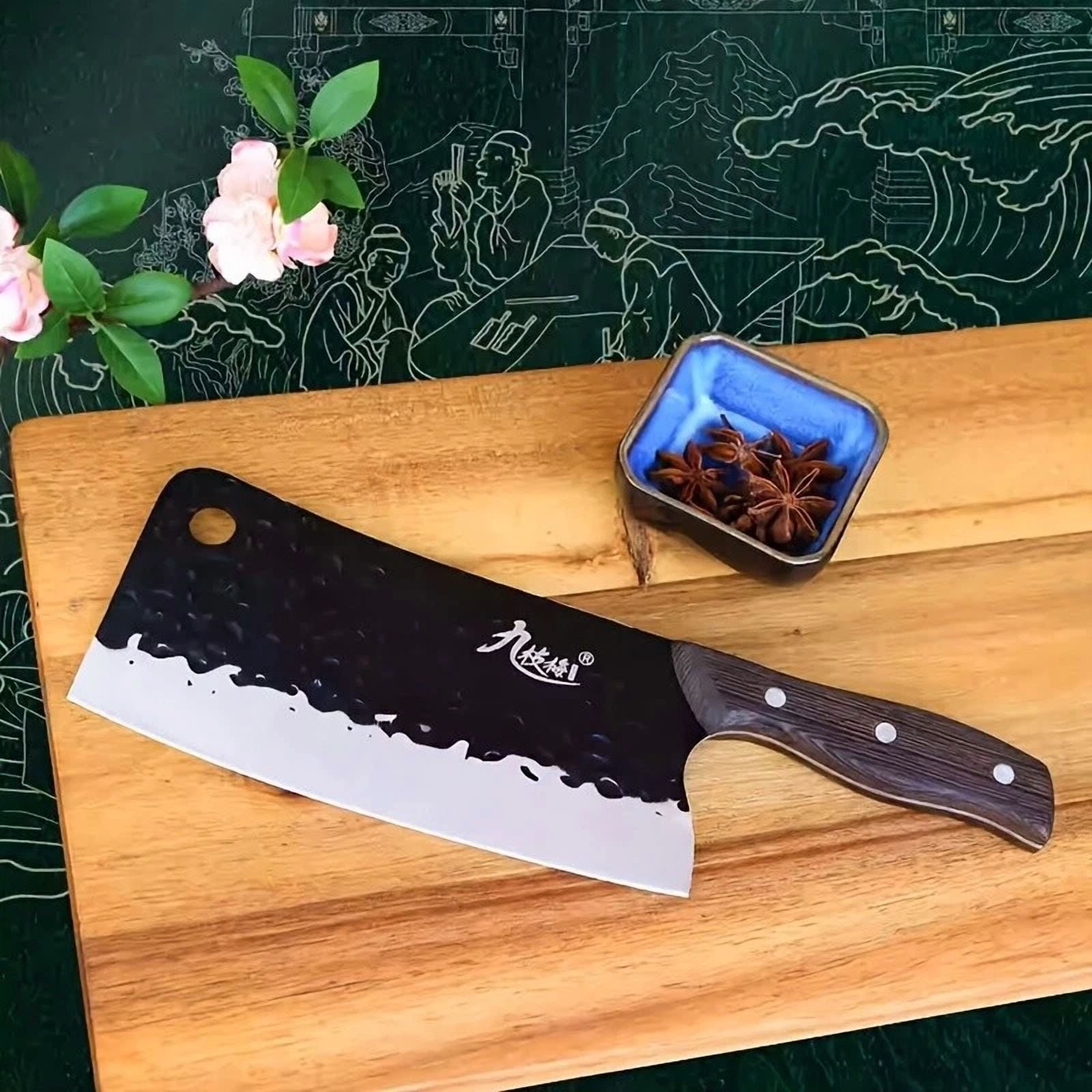 Heavy Duty Meat Bone Cleaver Knife Effortless Meat & Bone Cutting For Kitchen
