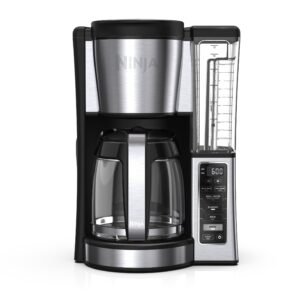 Ninja 12-Cup Stainless Steel Coffee Maker, Glass Carafe, CE250