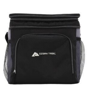 Ozark Trail Soft-Sided 24-Can Cooler, 19 QT Capacity, Black