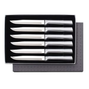 Rada Cutlery Utility Steak Knives Gift Set – Stainless Steel Blades With Aluminum Handles, Set of 6