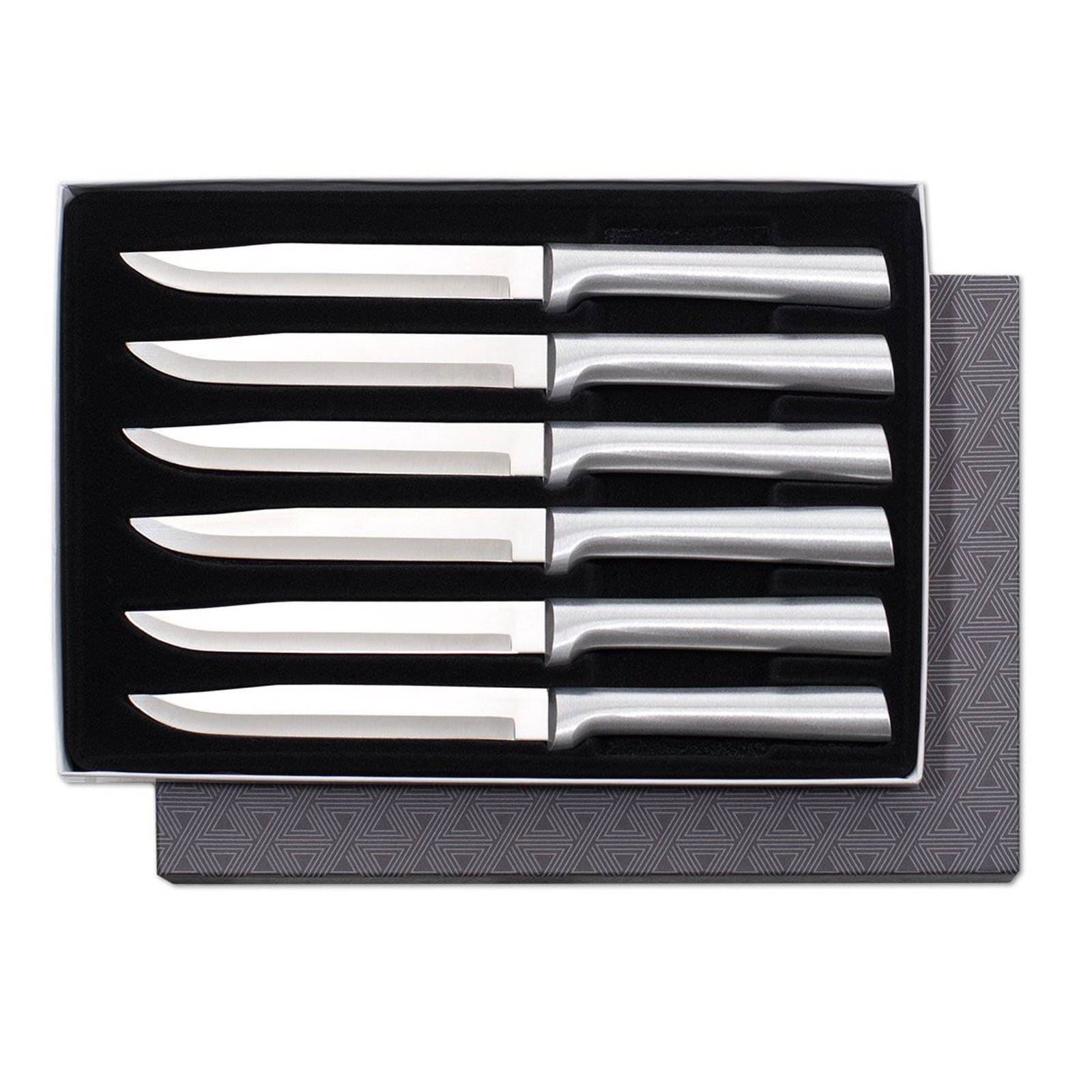 Rada Cutlery Utility Steak Knives Gift Set – Stainless Steel Blades With Aluminum Handles, Set of 6